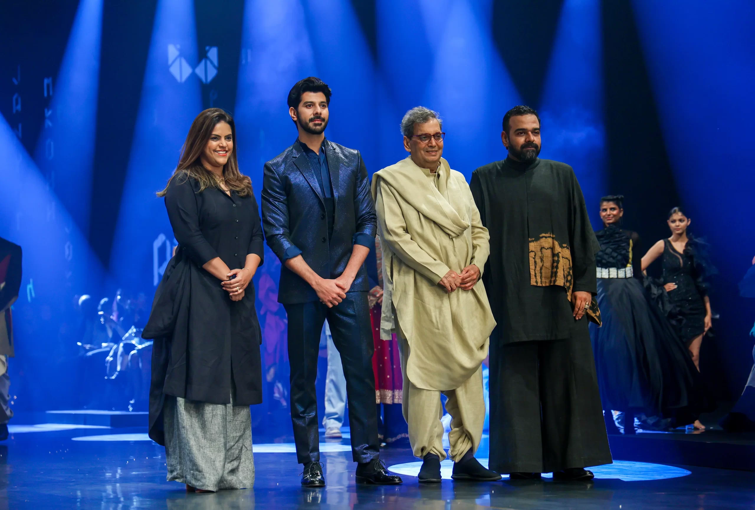 L R Meghna Ghai Puri Pavail Gulati Subhash Ghai Jewellyn Alvares at BTFW 24 min scaled