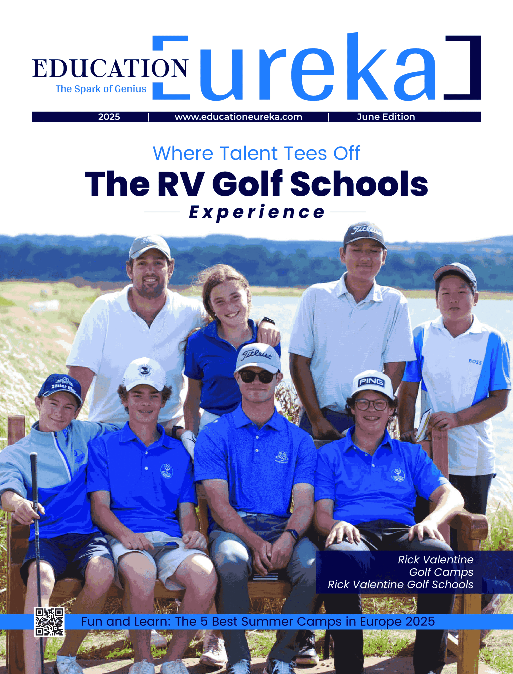 RV Golf Schools on the cover page of education eureka magazine