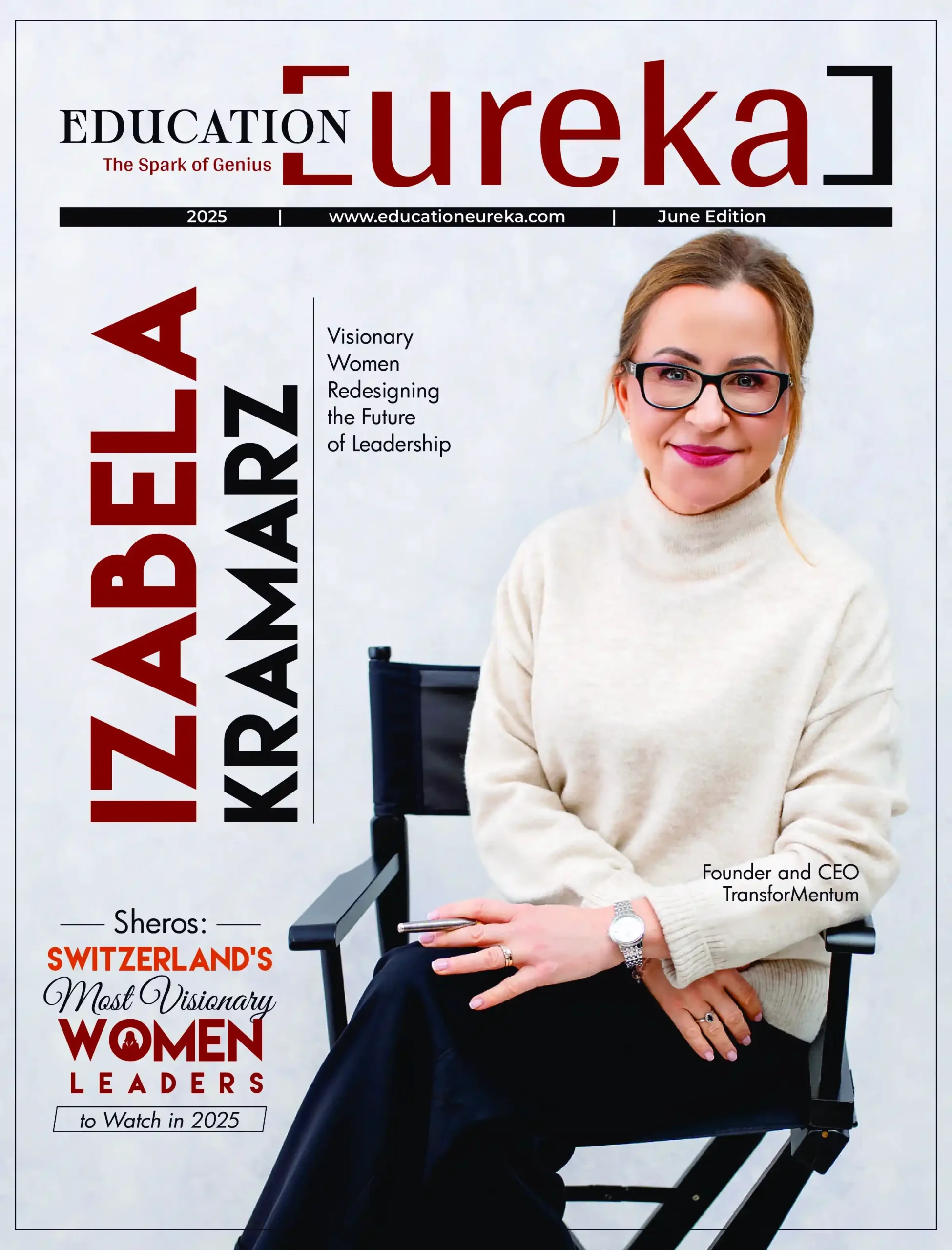 Izabela Kramarz on the cover of Education Eureka’s June 2025 edition