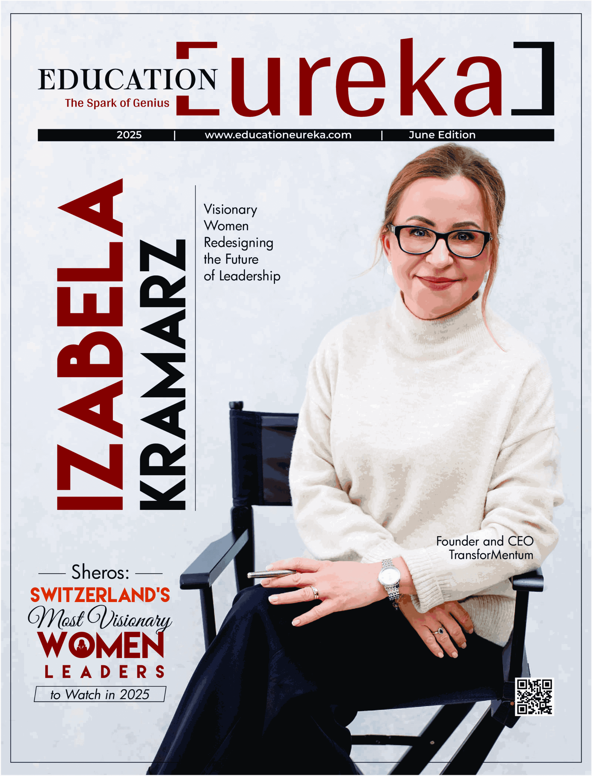 Izabela Kramarz on the cover of Education Eureka’s June 2025 edition
