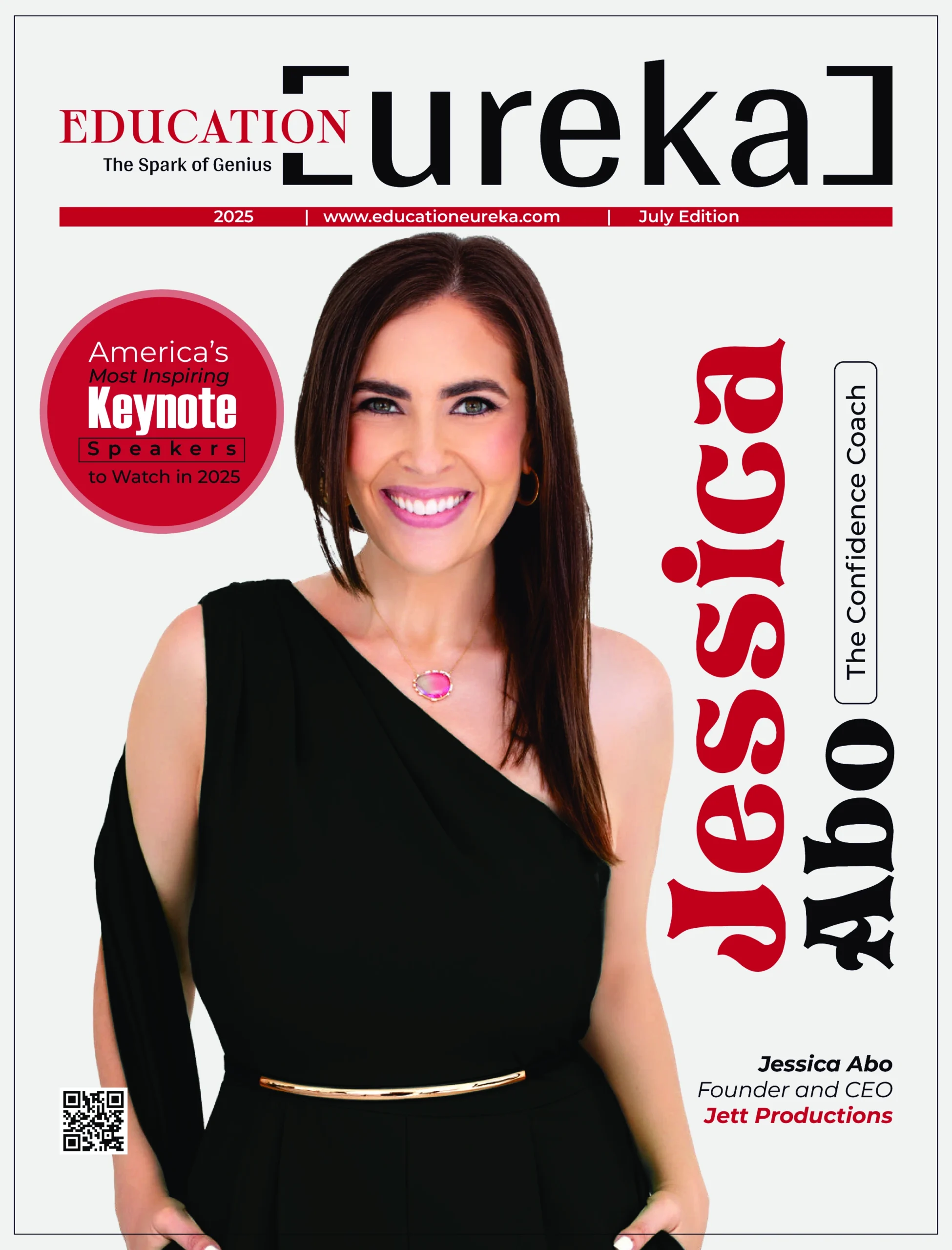 Jessica Abo on the cover of Education Eureka’s July 2025 edition