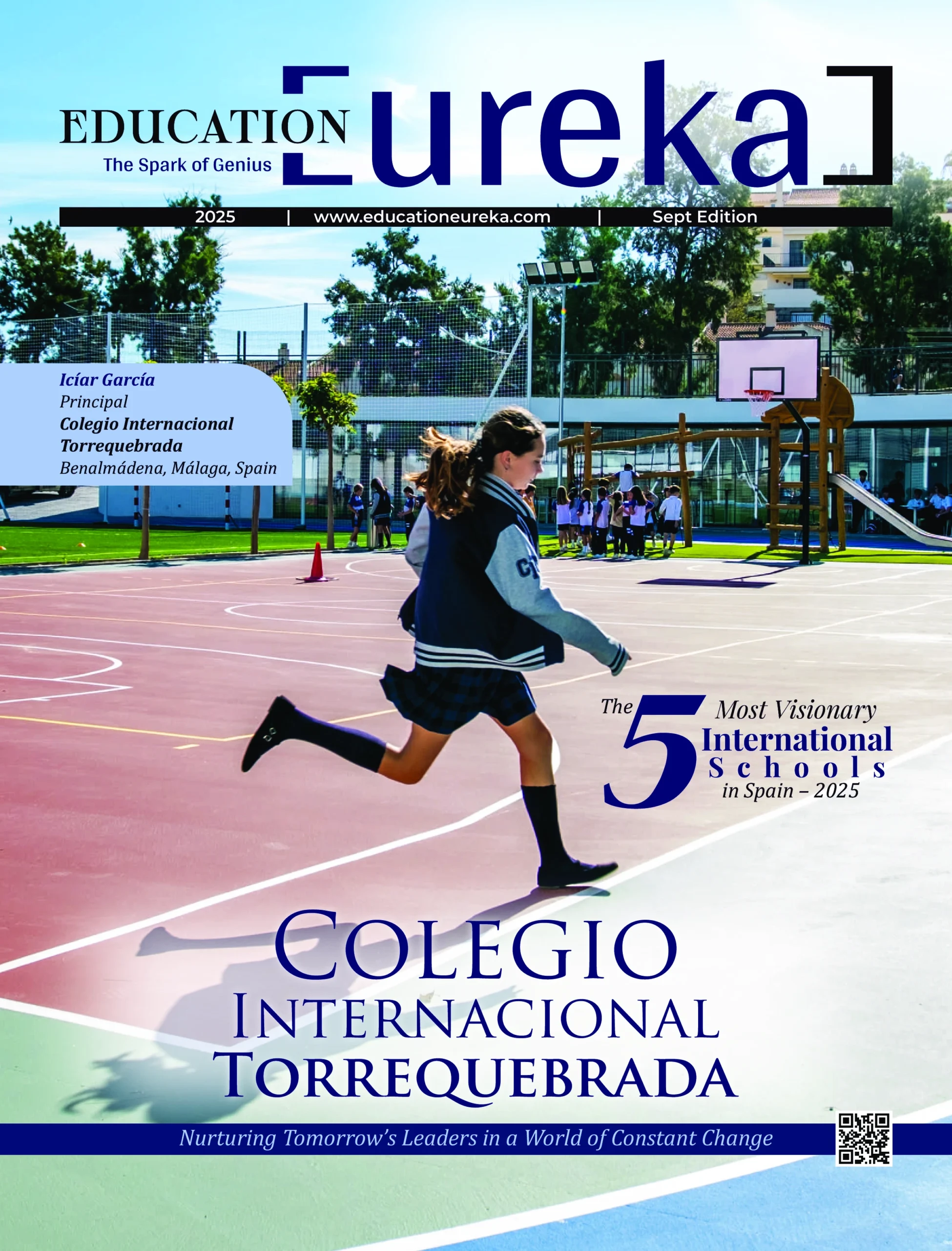 Education Eureka magazine July 2025 cover featuring Colegio Internacional Torrequebrada, one of Spain’s top international schools.